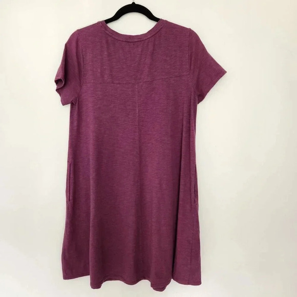 DULUTH TRADING CO To N Flow T Shirt Dress Size M UPF 30 Stay-Dry Comfort Purple - Picture 5 of 5